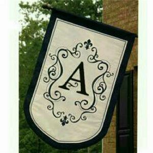 COPY - Monogram Lg Garden Flag◇◇